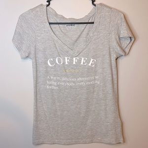 Joe Boxer | Coffee Graphic Tee | M | Gray